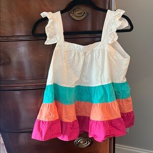 THML Colorful Tiered Sleeveless Top